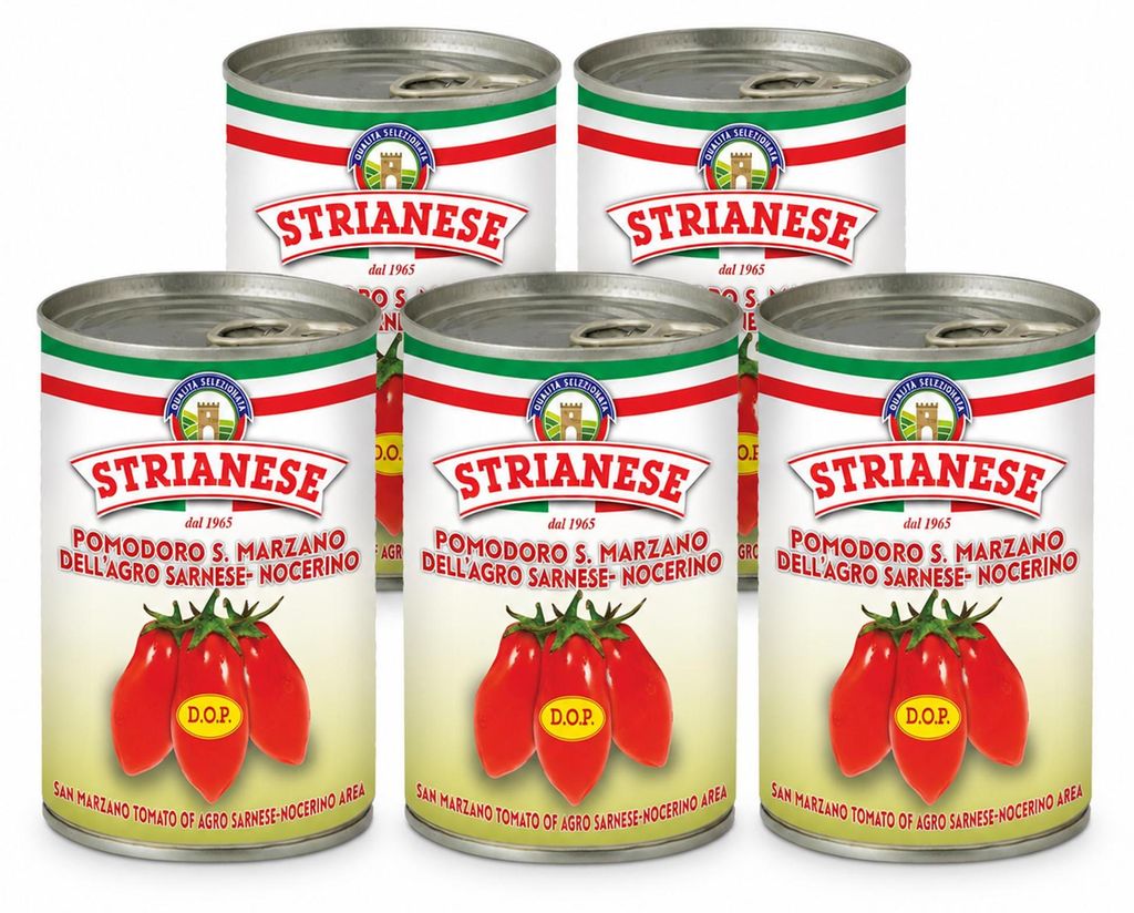 Tomates San Marzano AOP 5 x 400 g - Strianese Image du produit 