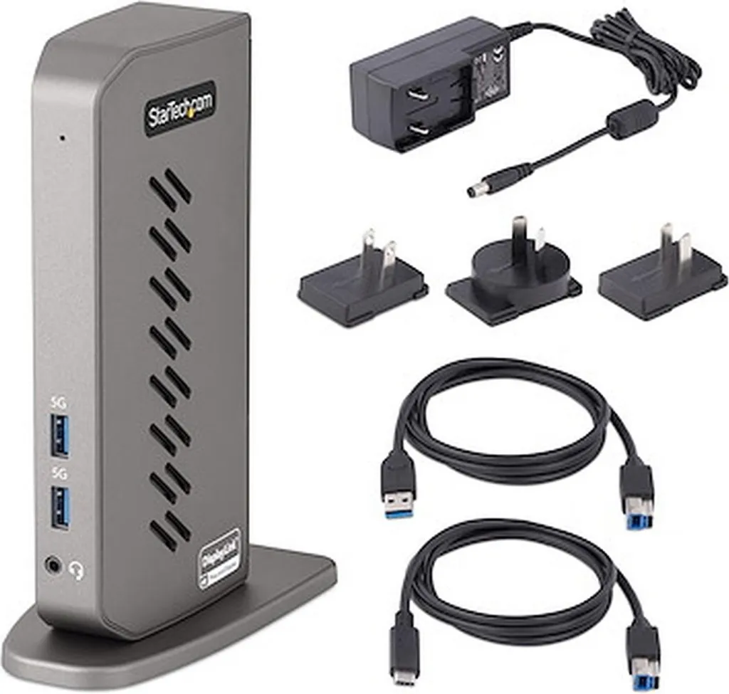 Réplicateur de ports hybride USB-C/A StarTech.com pour Double Écran 4K - 9