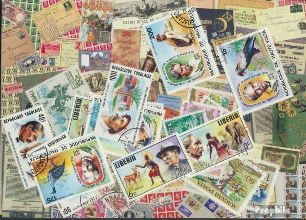 Briefmarken Motive 25 verschiedene Schweitzer Marken