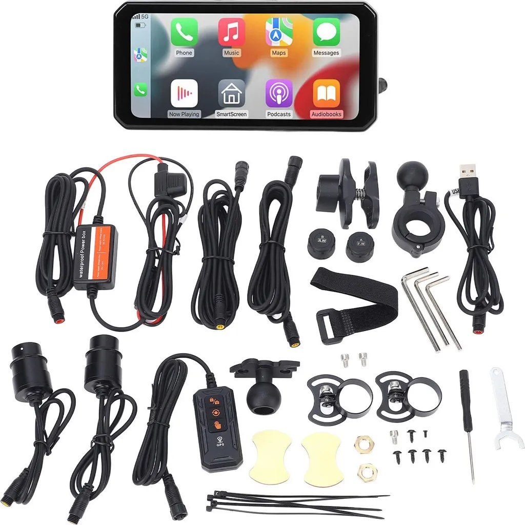 Tableau de Bord Moto pour Road-Trip avec Caméra 2K et Sécurité TPMS