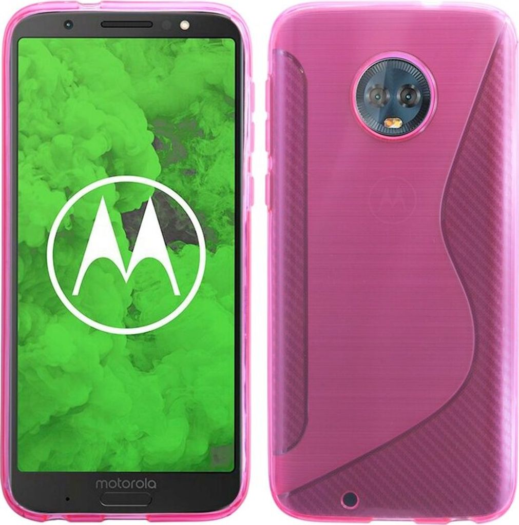 Motorola G6 Handy Silikon Schutzhülle Cover Case Pink