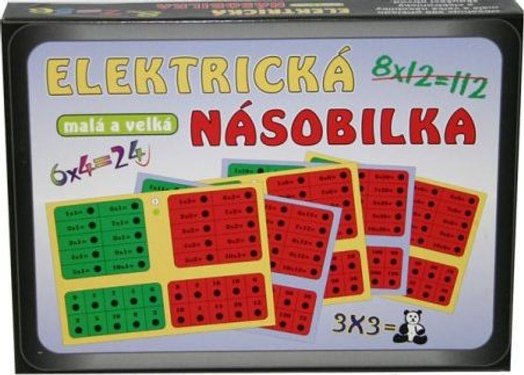 The image shows the packaging of a children's educational toy related to multiplication.