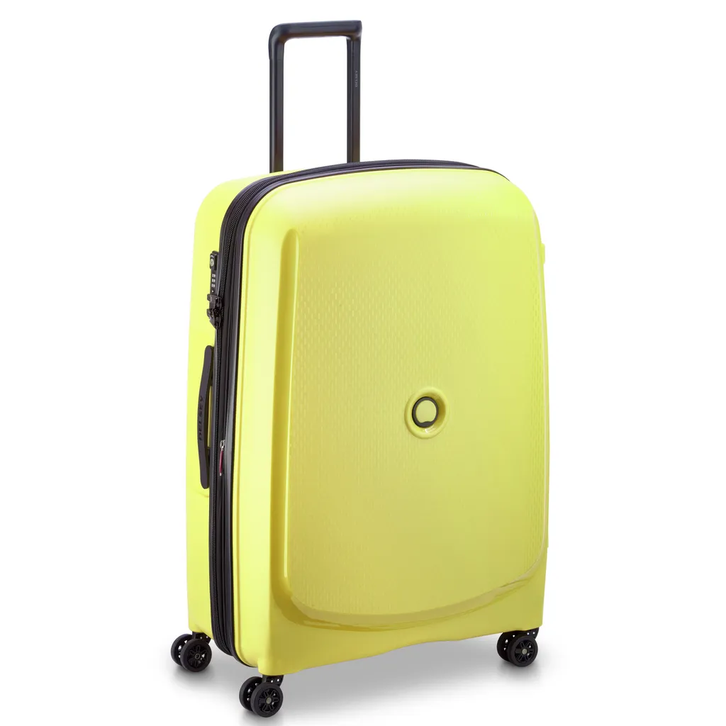 Valise extensible Belmont Plus Delsey 76cm sécurité TSA vert chartreuse