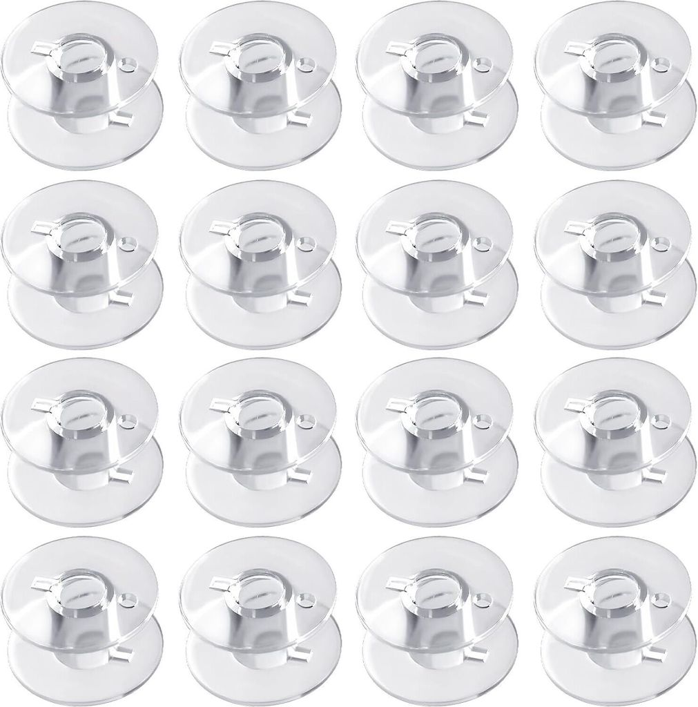 100 Stück Plastikspulen, Klare Nähmaschinen-Spulen für Brother, Singer, Kenmore, Janome, Most Sewing Machine