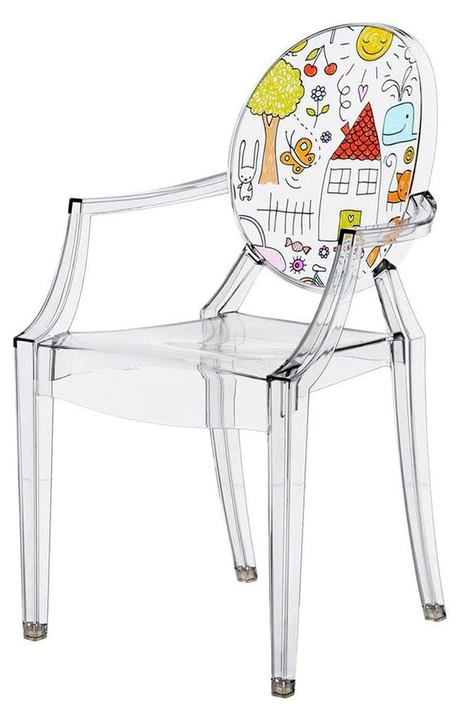 Loulou Ghost Kinderstuhl, transparent, Polykarbonat, 37 x 40 x 63 cm