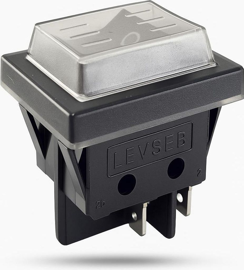 Wipptaster TASTER 4-Pin OFF/ON rastet nicht, mit Wasserdichte Abdeckung