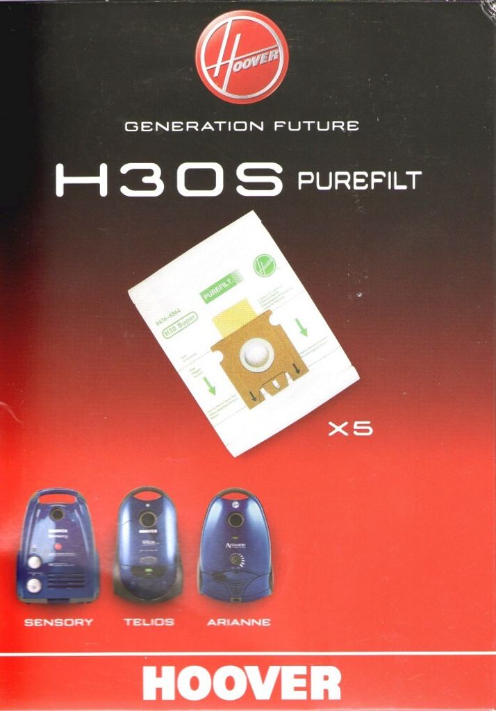 Hoover H30S, Staubbeutel, Zylinder-Vakuum, Weiß, Papier, Produktbild 
