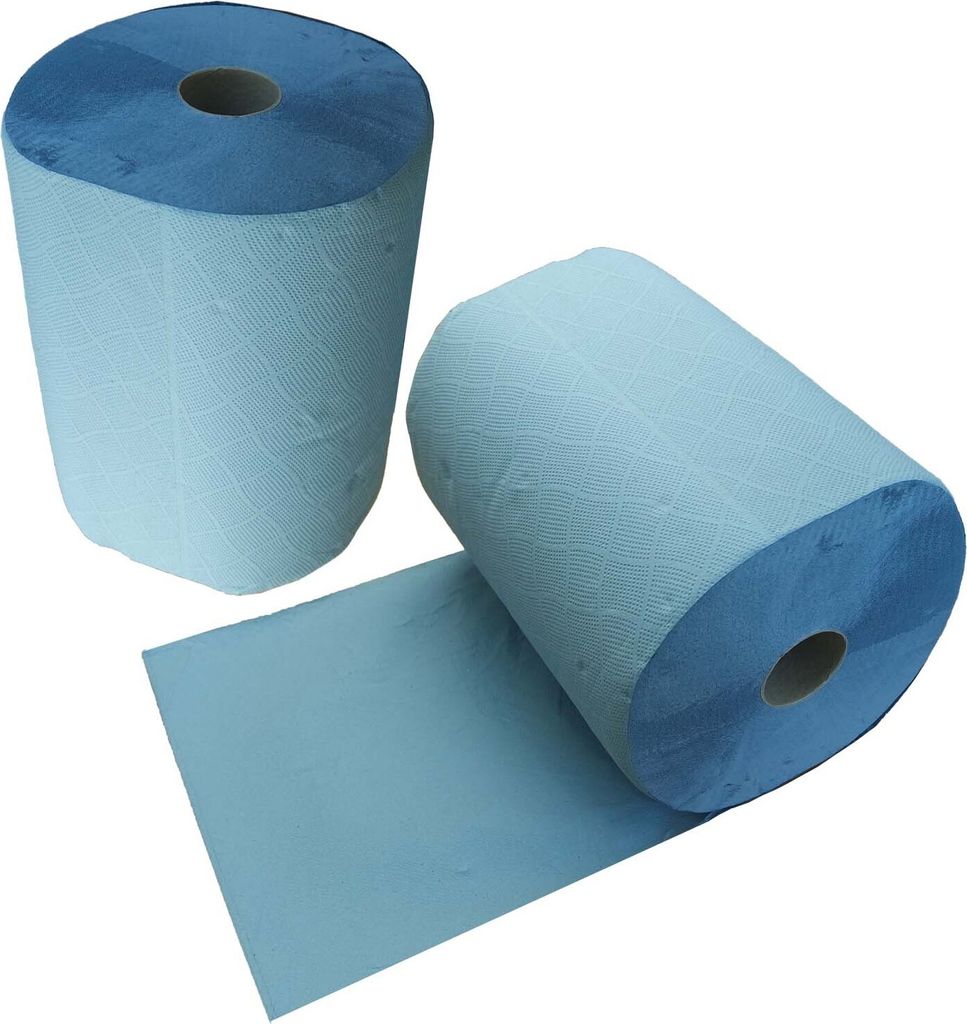 Effektive Putztuchrolle 2-lagig in Blau – 500 Blatt extra saugstark für universelle Reinigung