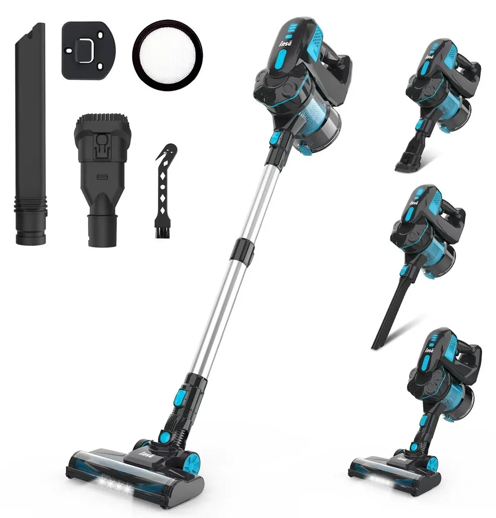 Aspirateur balai V770 sans fil - Dites adieu à la poussière - 20 kPa Bleu