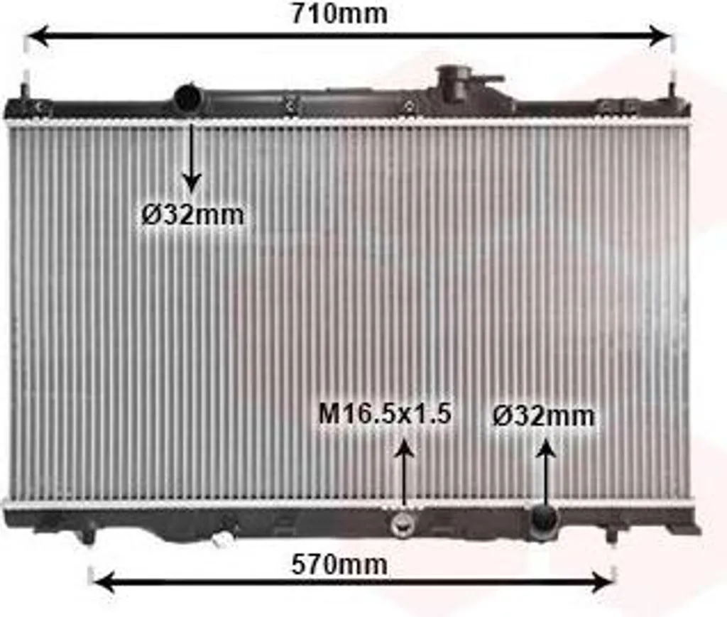 Radiateur de refroidissement moteur pour HONDA CR-V II RD - Van Wezel 25002162