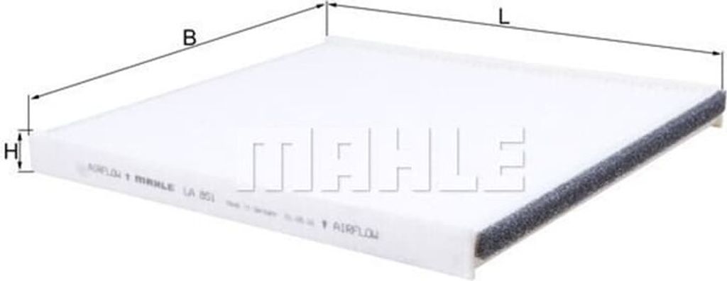 MAHLE Innenraumfilter LA 851 Pollenfilter für KIA CARNIVAL II (GQ)