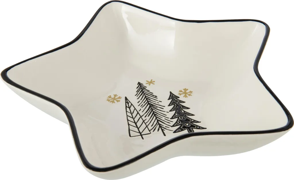 Plateau de Décoration J-Line Blanc Dolomit pour Centre de Table Chic
