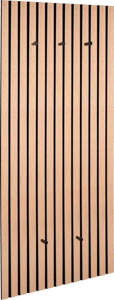 Garderobenpaneel - 50 x 125 cm - Artisan Eiche Nachbildung - mit 5 Haken