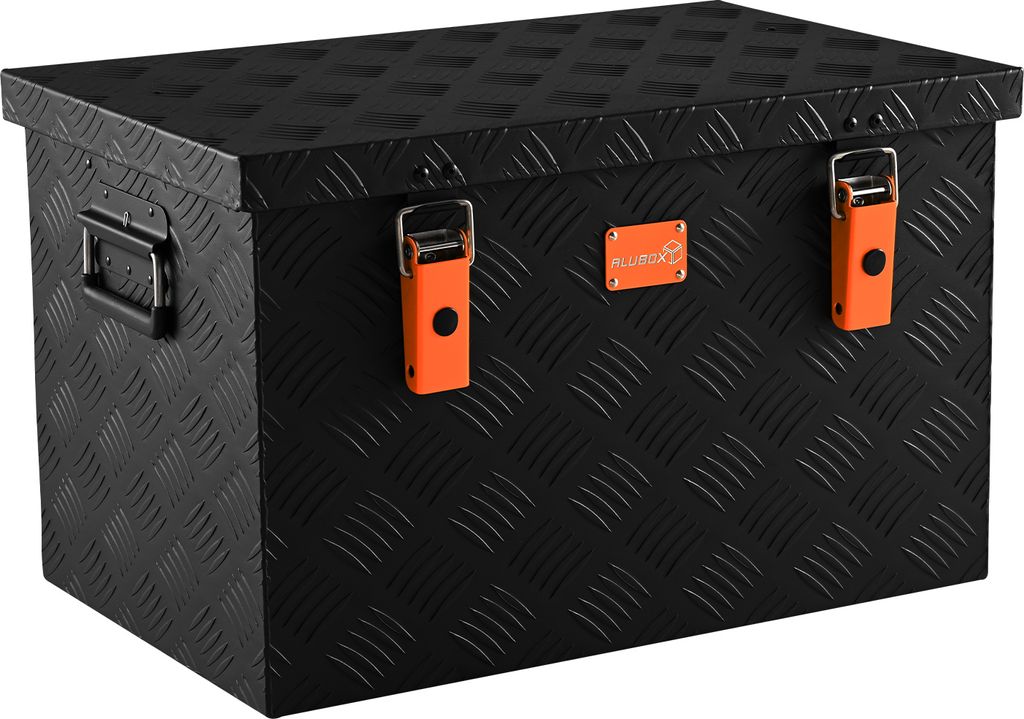 ALUBOX Alukiste Riffelblech 1.5mm Stärke 67 Liter Schwarz