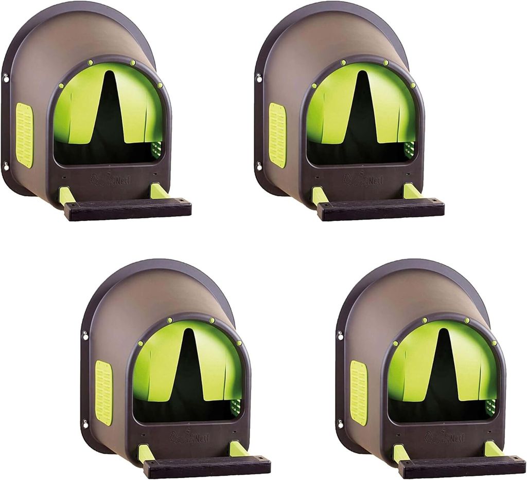 horizont Legenest für Hühner, MyCozyNest, aus Kunststoff, zur Wandmontage, Nest für Hühner, große Hühnerbox, Kunststoffnest, Geflügelnest (4...