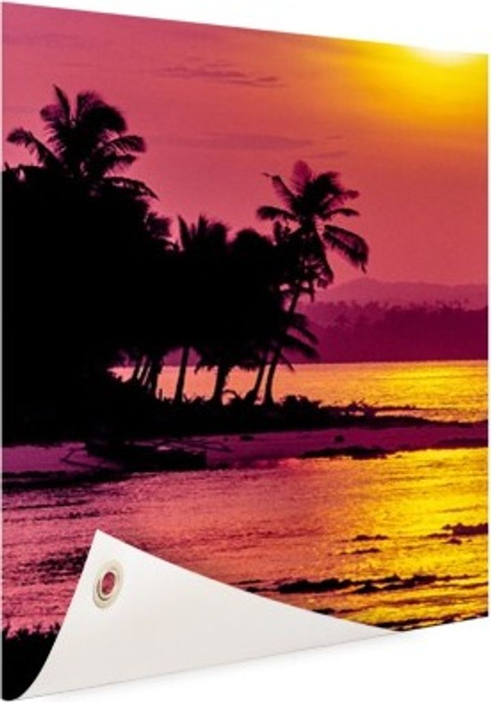 Gartenposter - 40x60 cm - Siargao Sonnenuntergang Fotodruck - Modernes Wandbilder