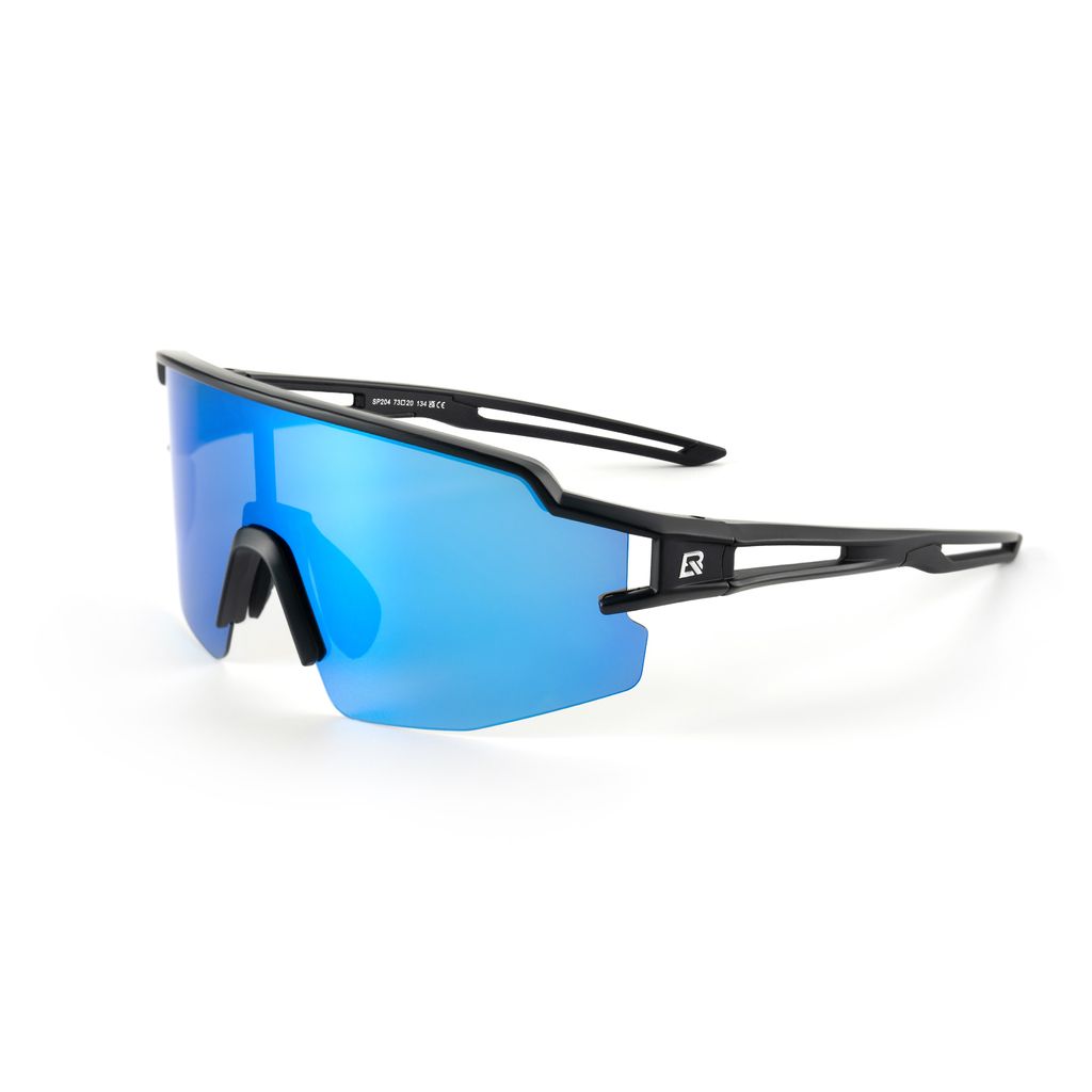 ROCKBROS Fahrrad Polarisierte Sonnenbrille Fahrradbrillen UV400 Radbrille Für Outdoor-Sport Damen Herren Schwarzblaue Linse