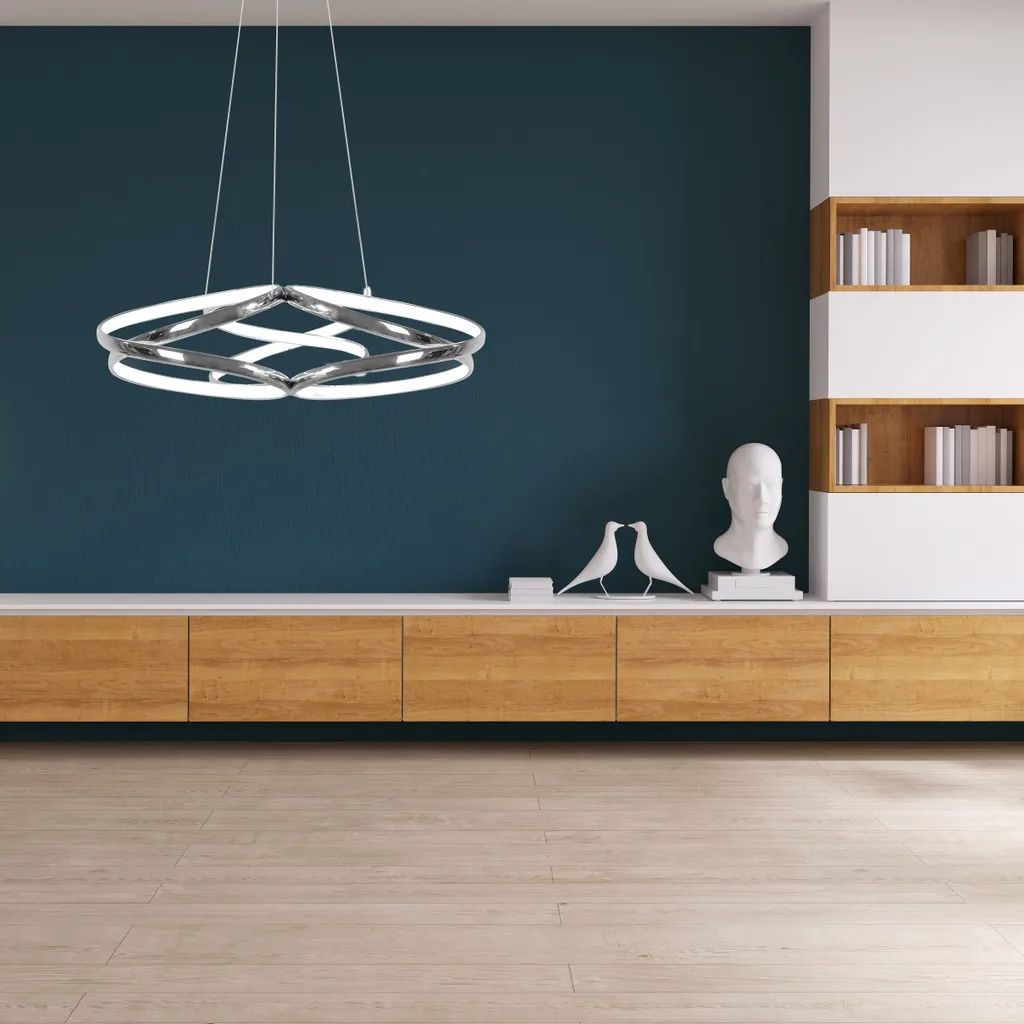 TooLight APP795-CP Flat Chrome: Lampada a Sospensione LED d'Elite - 5