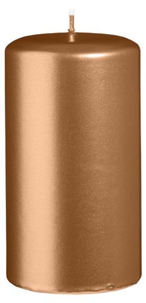 Stumpenkerzen Metallic Matt Sand 130 x Ø 70 mm, 6 Stück