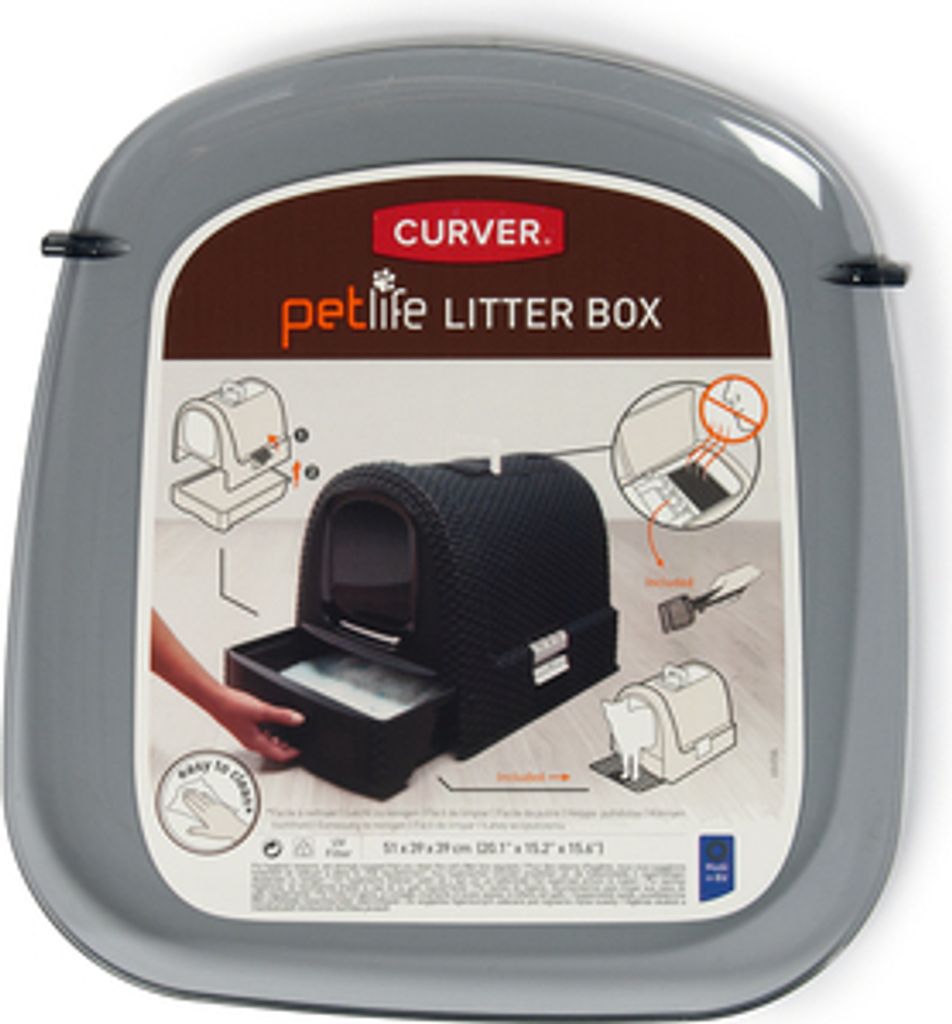 Eco-Friendly Curver Tür für Katzentoilette grau für 400460/461/462/488/489