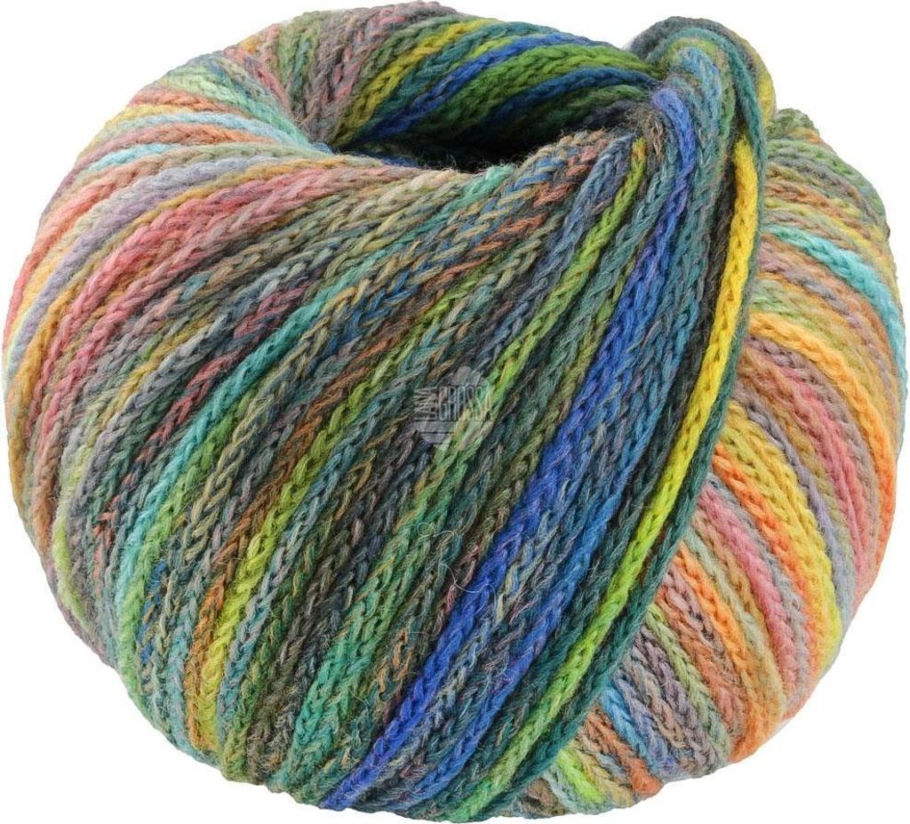 Lana Grossa - Cool Merino Color 0311 grün gelb blau petrol Produktbild 