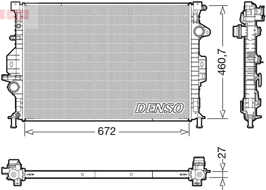 Radiateur moteur pour Ford Kuga II - Remplacez votre pièce OE 1786805