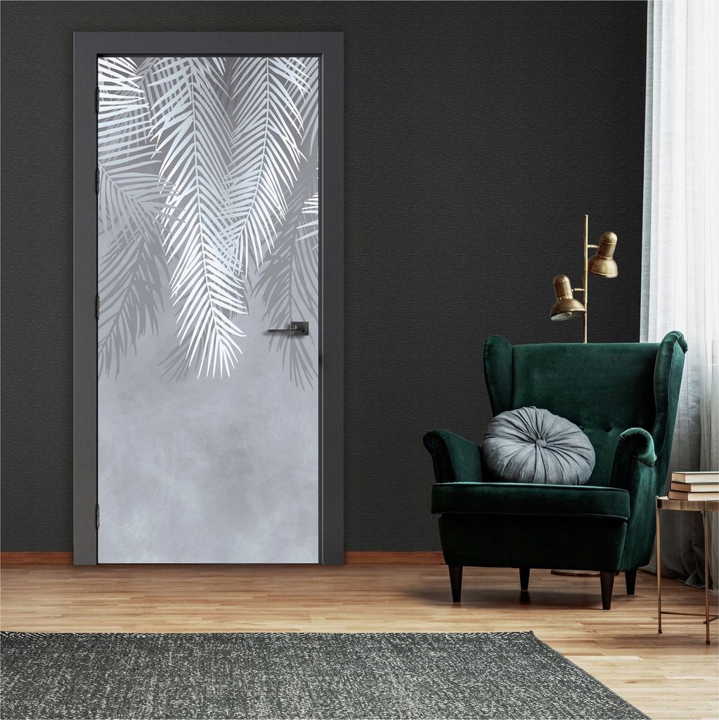 Samolepicí tapeta na dveře dveřní plakát peří - 91x211 cm Obrázek produktu