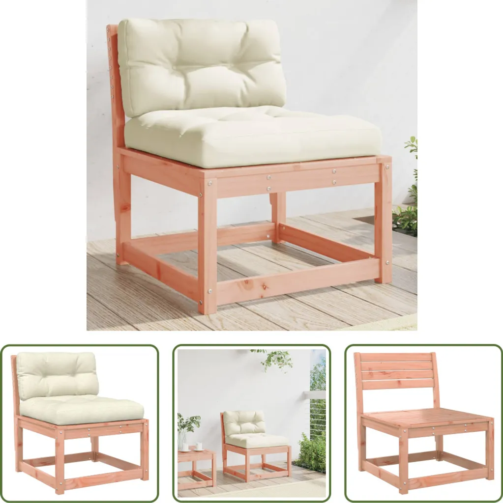Divano da Giardino The Living Store in Legno di Abete Douglas con Cuscini