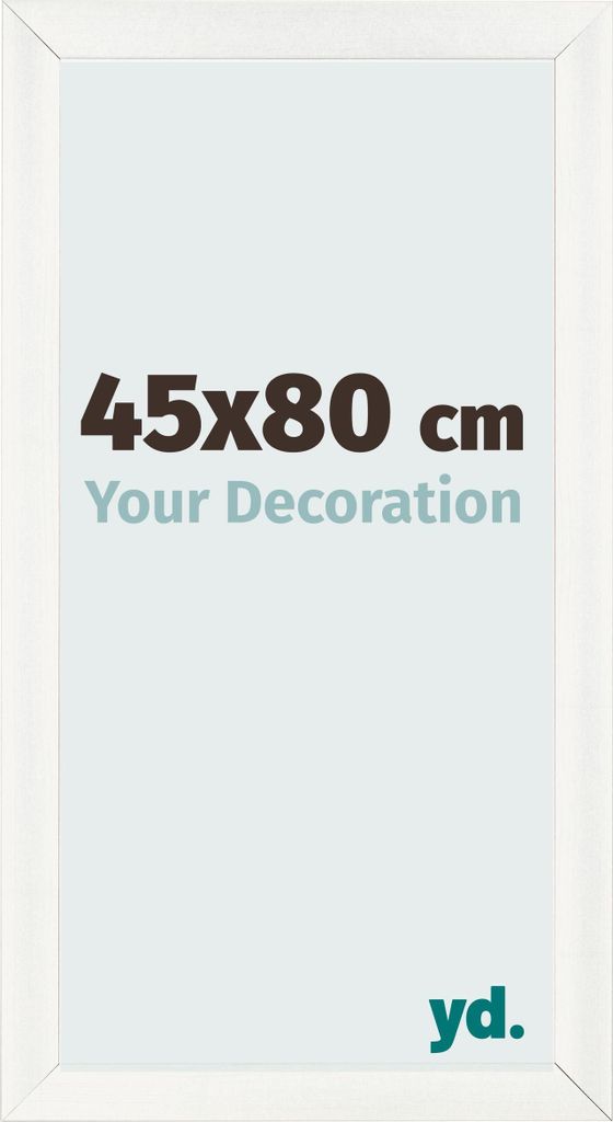 Bilderrahmen, 45x80 cm, Weiß Gemasert, MDF, Pisa