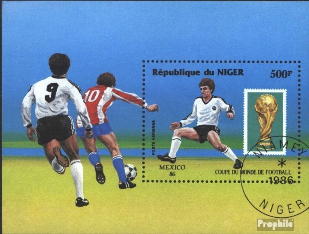 Briefmarken Niger 1986 Mi Block49 (kompl.Ausg.) gestempelt Fussball-Weltmeisterschaft
