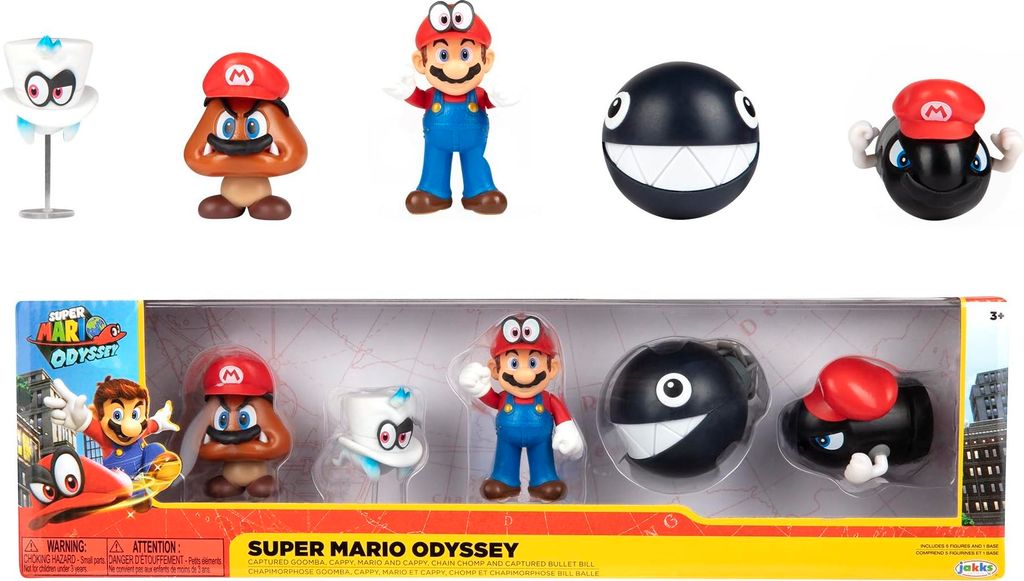 Jakks Pacific - Zestaw 5 Figur Super Mario Bros 6,5 cm - Image du produit 
