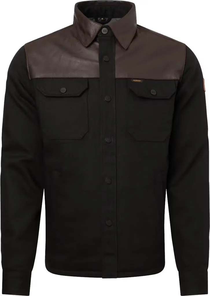Veste chemise moto Rokker Bozeman Rider noire protectrice taille L