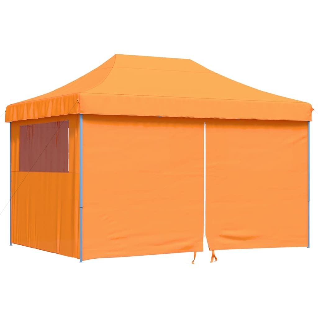 vidaXL Partyzelt Faltbar Pop-Up mit 4 Seitenteilen Orange