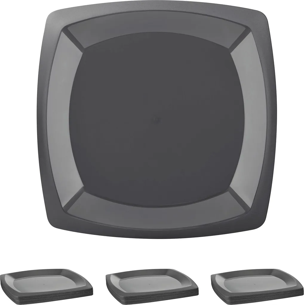 Assiettes en plastique incassables et lavables au lave-vaisselle x30