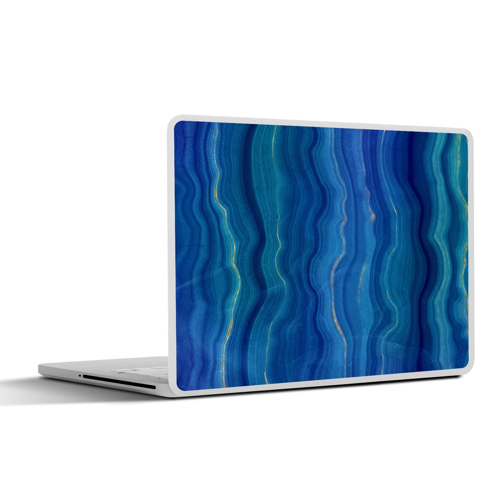 MuchoWow Laptop Aufkleber Sticker Cover Achat-Geode - Edelsteine - Blau 40x30 cm - Laptop Dekoration - Selbstklebend
