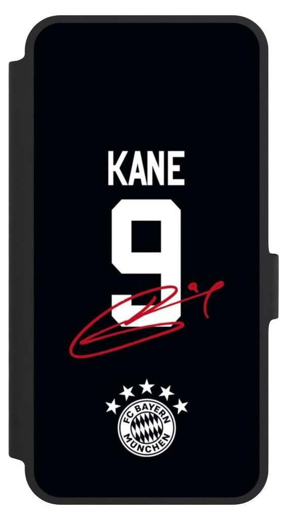 NIVOCASE Klapphülle für Samsung Galaxy A36 5G Handyhülle aus Kunst Leder NIVOflip schwarz FC Bayern München Trikot Harry Kane