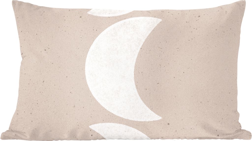 MuchoWow Zierkissen Sofakissen Wohnzimmer Dekokissen 50x30 cm Mond - Pastell - Text - Zitate - Wohnzimmerdekoration - Polster mit Photo