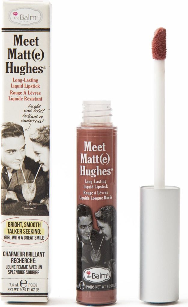 TheBalm Meet Matt(e) Hughes long lasting liquid lipstick Committed Pinky Nude 7.4ml