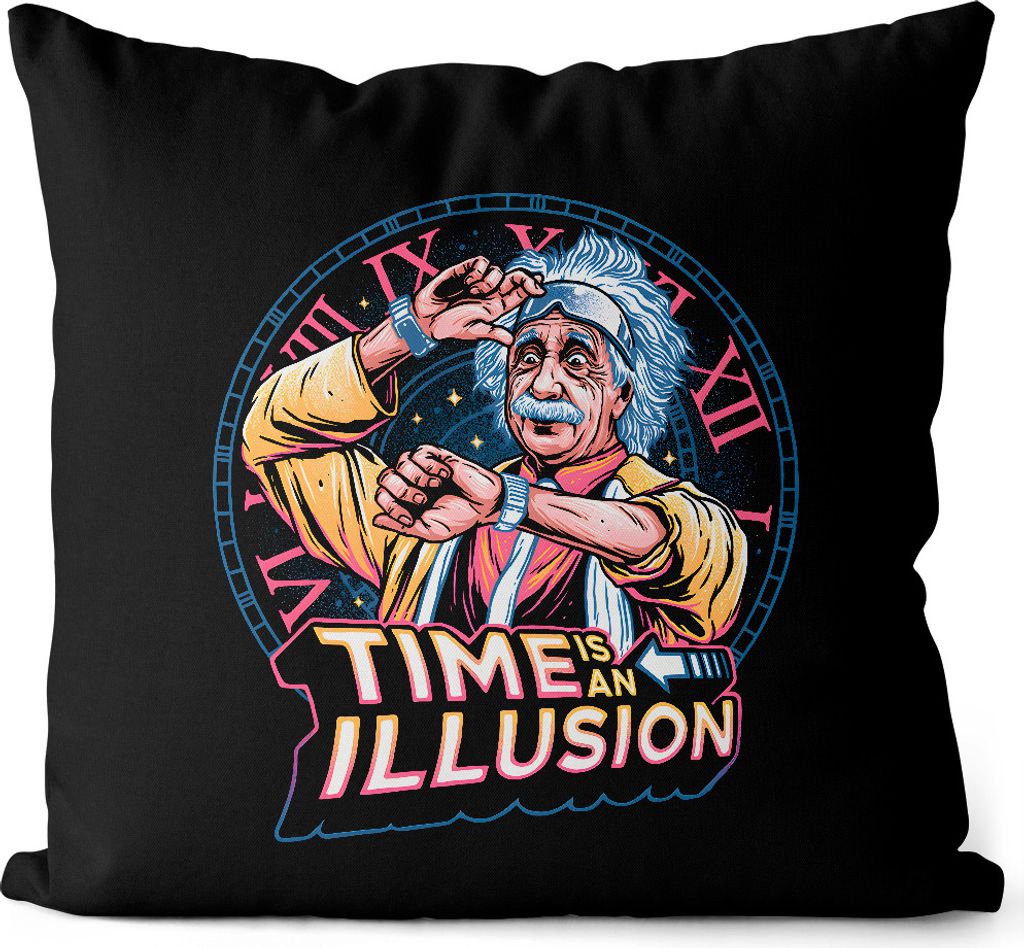 style3 Time Is an Illusion Kissen urknall mathematik albert