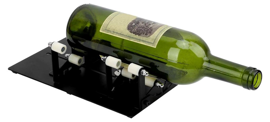 Glasflaschenschneider aus Aluminiumlegierung für das Schneiden von runden Wein- oder Sodaflaschen (0,8 Zoll - 2,7 Zoll Breite / 2,4 Zoll - 5,9 Zol...