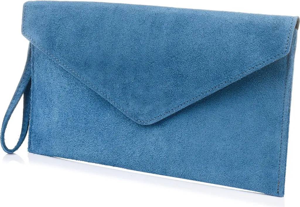 Pochette Beltimore® pour femme en cuir velours bleu nuit élégante