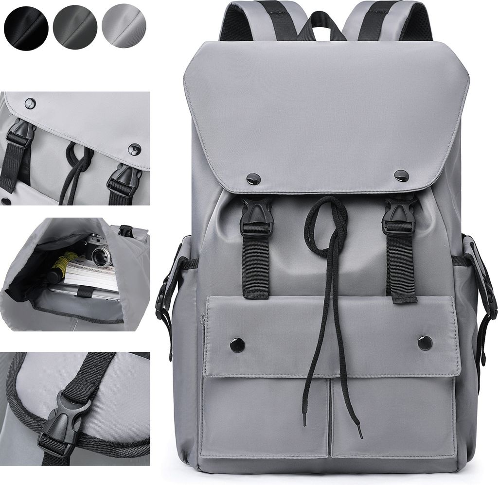 7MAGIC Rolltop Rucksack Damen Herren, Uni 35L Groß Schulrucksack Wasserdicht, Rucksack mit 15,6 Zoll Laptoptasche, Tagesrucksack Leicht für Reise...