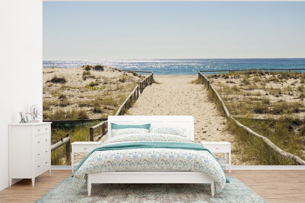 MuchoWow Fototapete für Wohnzimmer oder Schlafzimmer Wandtapete Vinyl Motivtapete Meer - Sand - Australien - 295x220 cm - Wand Tapete