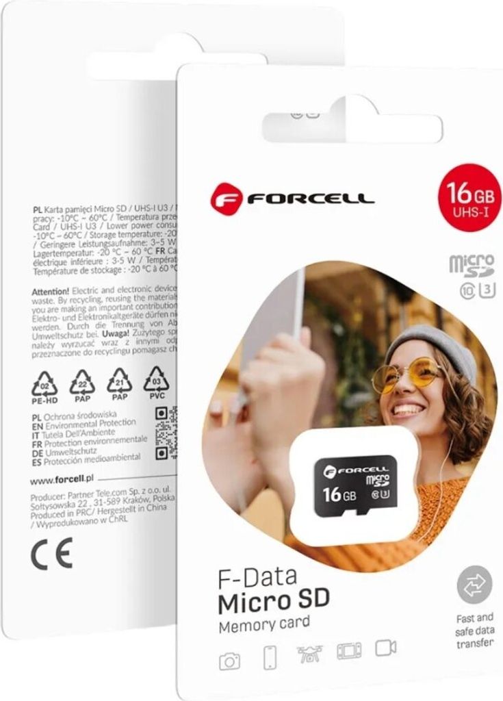 FORCELL F-DATA Speicherkarte 16GB UHS-I U3 Klasse 10
