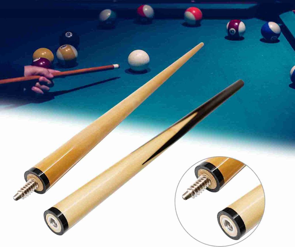 48 Zoll Kinder Billardqueue, weiße Holzstange, Zweiteiliger Aufbau,geeignet für Zuhause und Bar,präzise und gerade, verbessert Ihre Billardfähi...