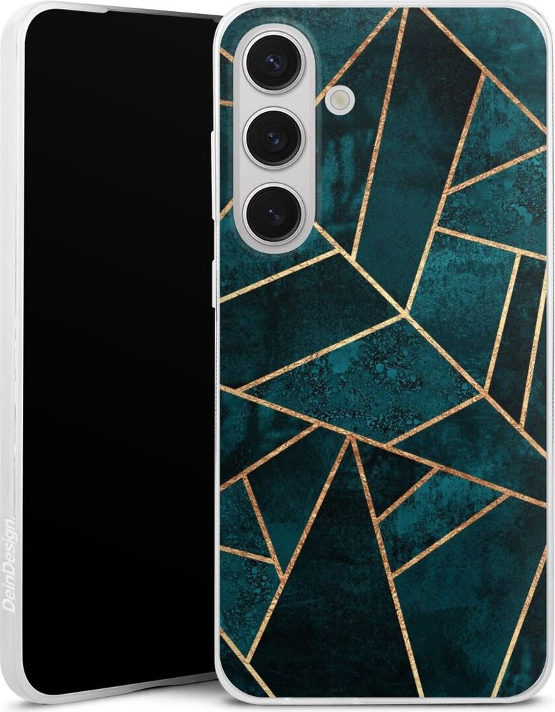 DeinDesign Slim Hülle für Samsung Galaxy S25+ Silikon Case Ultra Dünn Handyhülle Elisabeth Fredriksson Gold & Kupfer Stein