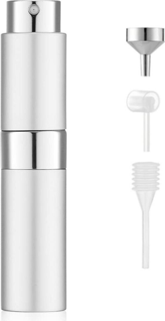 INF Kleine Nachfüll-Sprühflasche für Parfüm 8 ml Silber Produktbild 