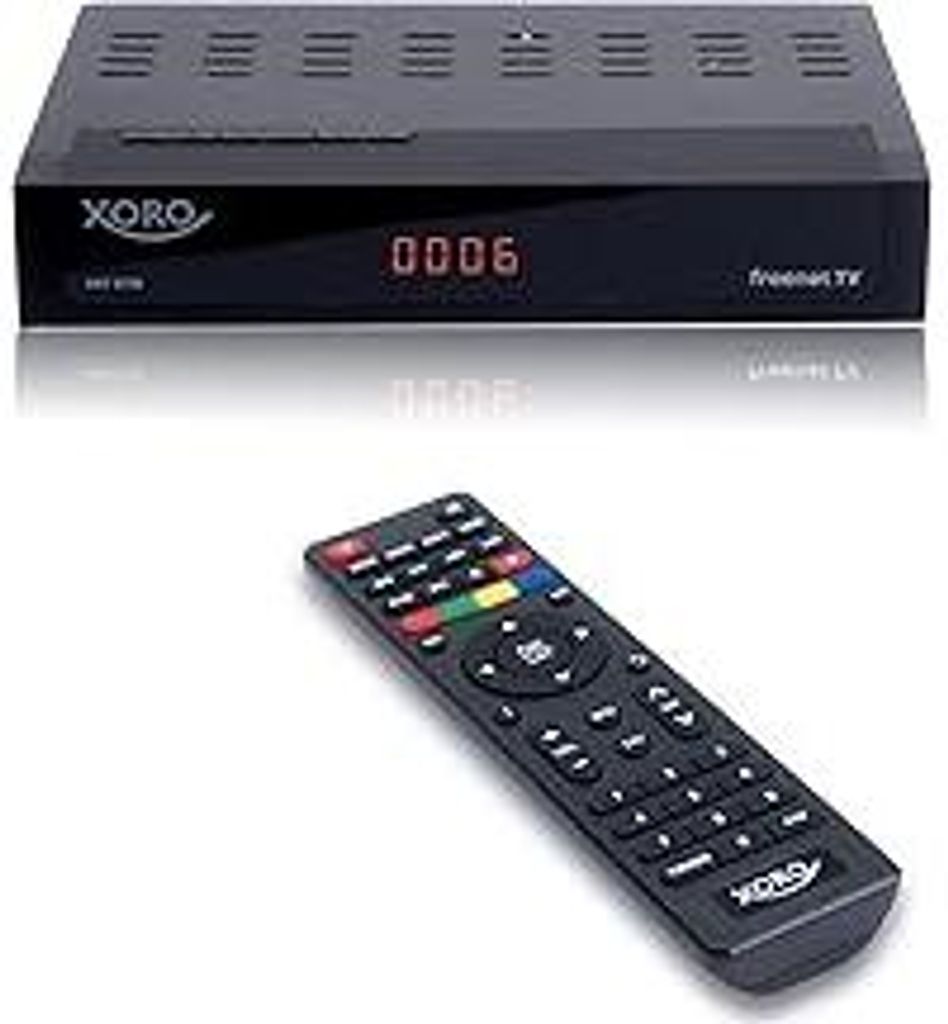 XORO DVB-C/T2 Combo Receiver HRT 8730 Hybrid mit USB Mediaplayer, PVR Ready, Timeshift, integriertes Irdeto-Zugangssystem für Freenet TV und 6 Mon...