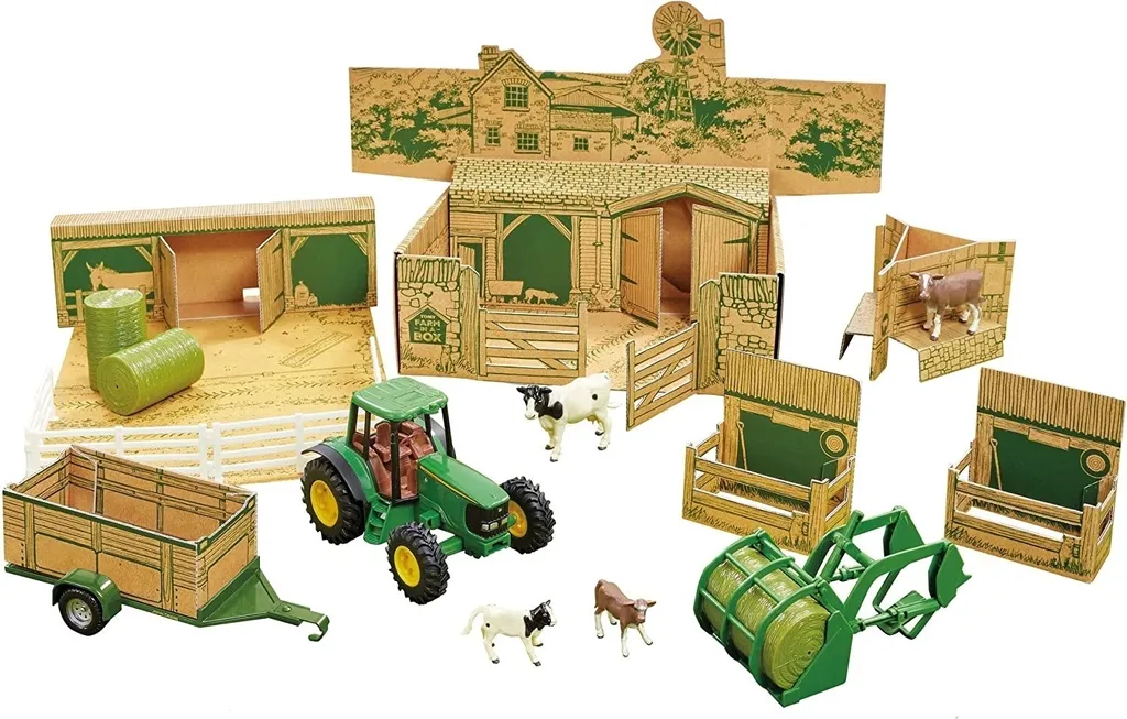 Jouet ferme Britains 1/32 tracteur John Deere et accessoires BRI43257