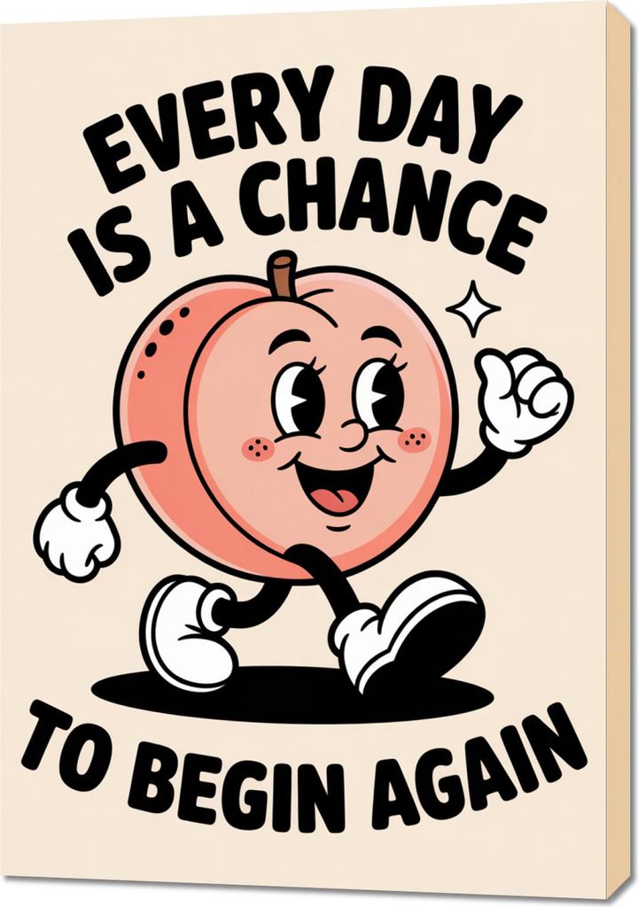 Bild 70x100cm Motivationsaffirmation Retro Vintage Für das Wohnzimmer Jeden Tag